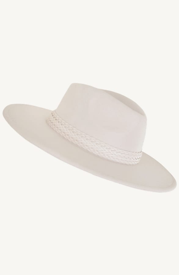 Western Hoed Leather Detail Khloe Light Beige – shoparchief