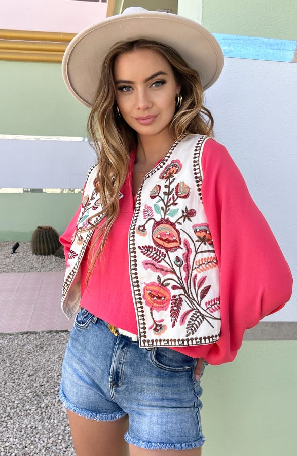 Embroidery Studs Gilet Suze – shoparchief — foto 3