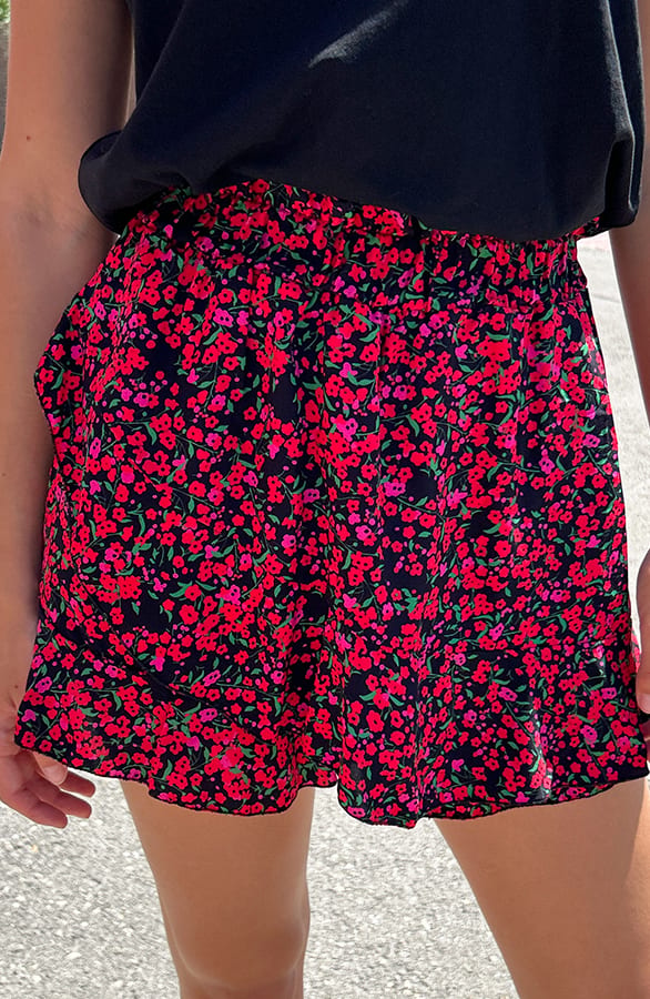 Skort Met Print Bloemenprint Ramona Rood – shoparchief