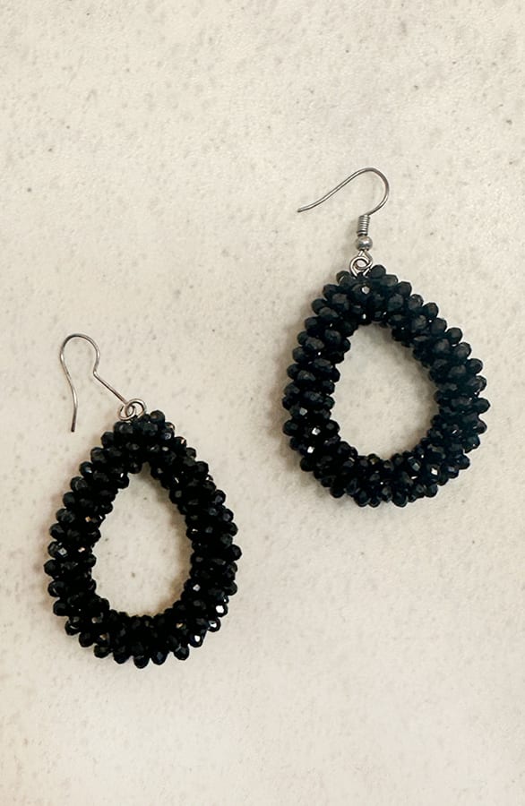 Bella Oval Earrings Black – accessoires — foto 4