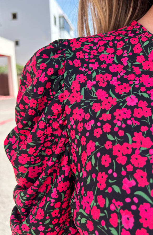 Bloemenprint Jurk Bowie Rood – shoparchief — foto 5