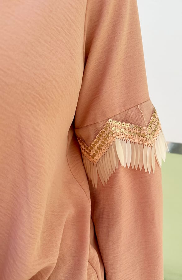 Blouse Met Mouw Details Lize Roze – shoparchief — foto 5