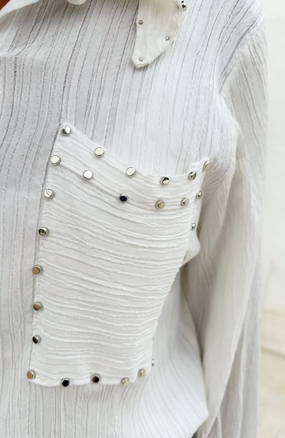 Blouse Met Studs Noëlla Ecru – shoparchief — foto 5