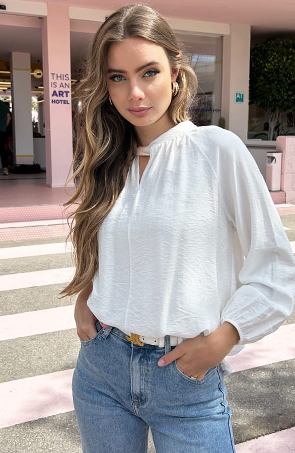 Blouse Twisted Aimee Ecru – shoparchief — foto 5