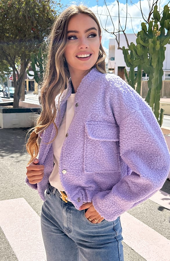 Bomber Jasje Bouclé Celine Lila – shoparchief