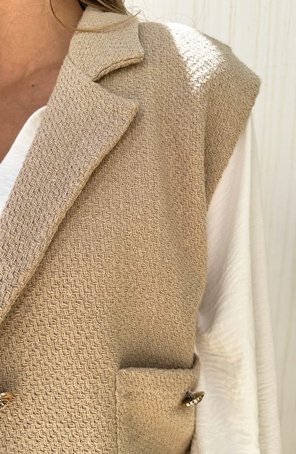 Bouclé Gilet Anoek Beige – shoparchief — foto 6