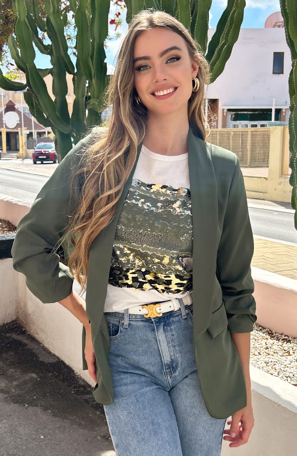 Dames Blazer Nore Army – shoparchief