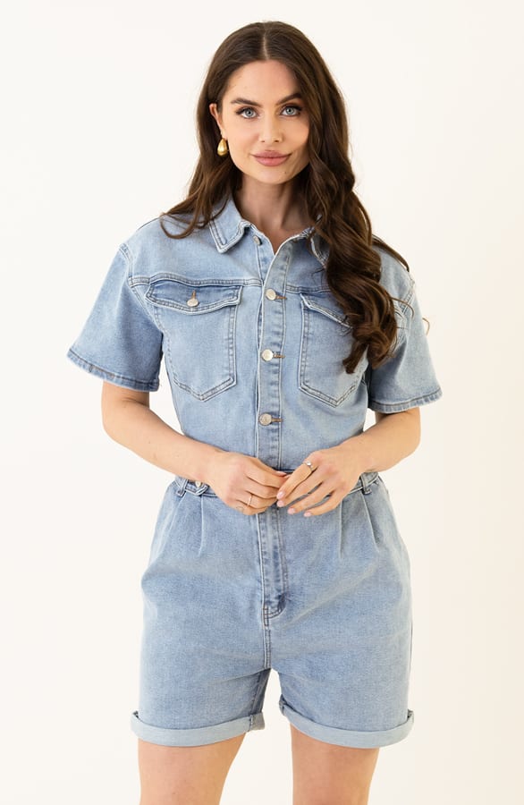 Denim Playsuit Stretch Silvie – shoparchief