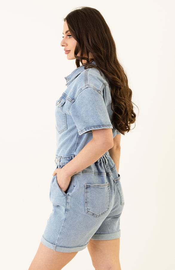 Denim Playsuit Stretch Silvie – shoparchief — foto 2