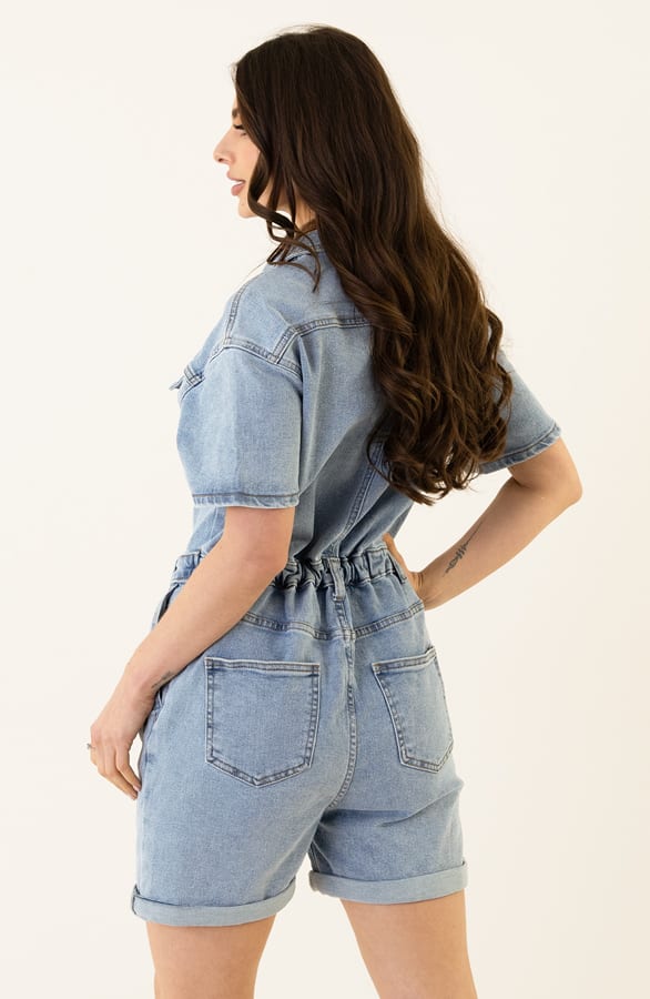Denim Playsuit Stretch Silvie – shoparchief — foto 6