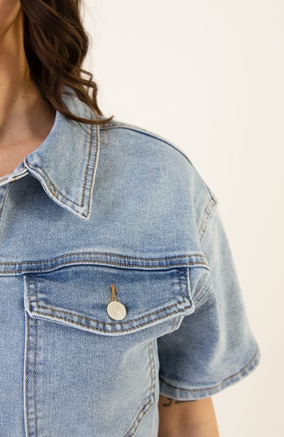 Denim Playsuit Stretch Silvie – shoparchief — foto 4