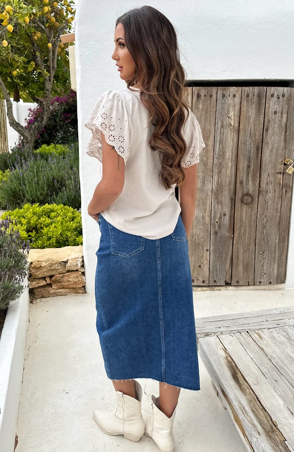 Denim Spijkerrok Yves Blauw – kleding — foto 4