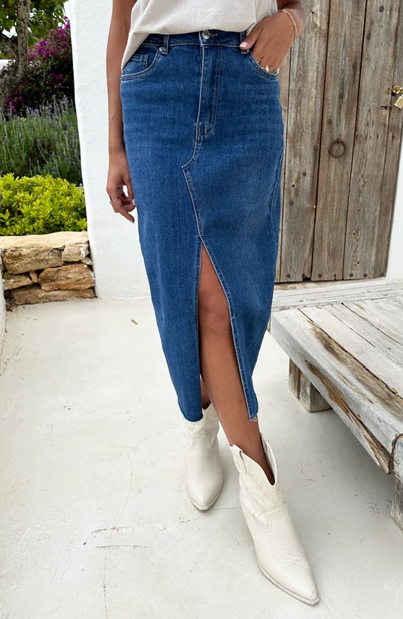 Denim Spijkerrok Yves Blauw – kleding — foto 8