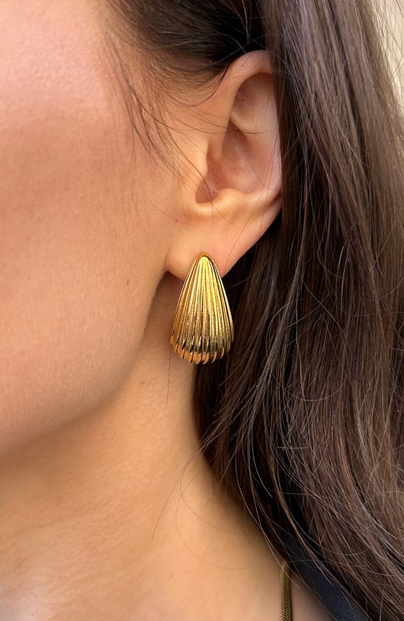 Druppel Detail Oorbellen Chloé Goud – shoparchief — foto 2
