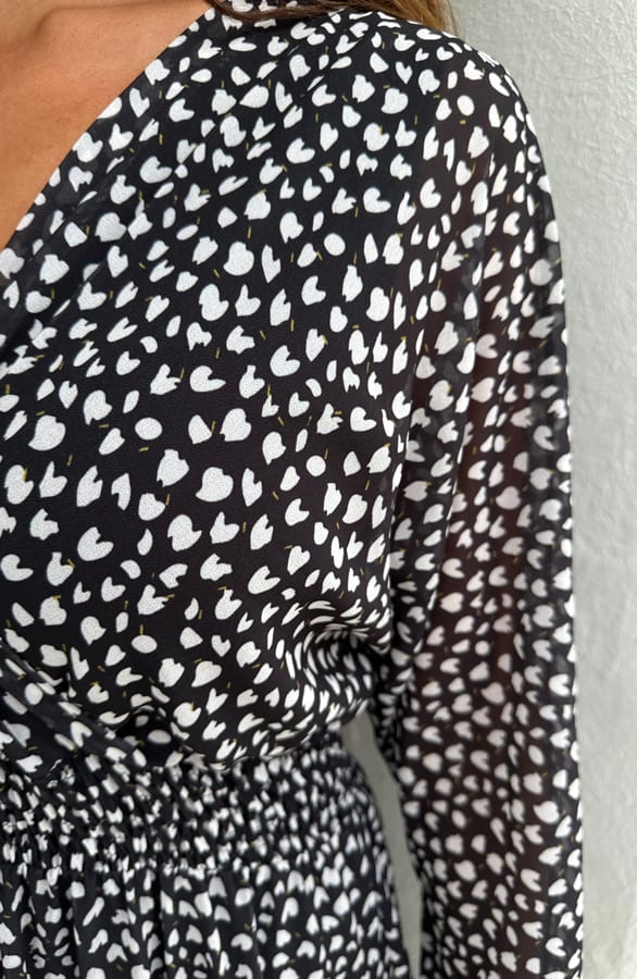 Hartjes Jurk Long Sleeve Millie Zwart – shoparchief — foto 7