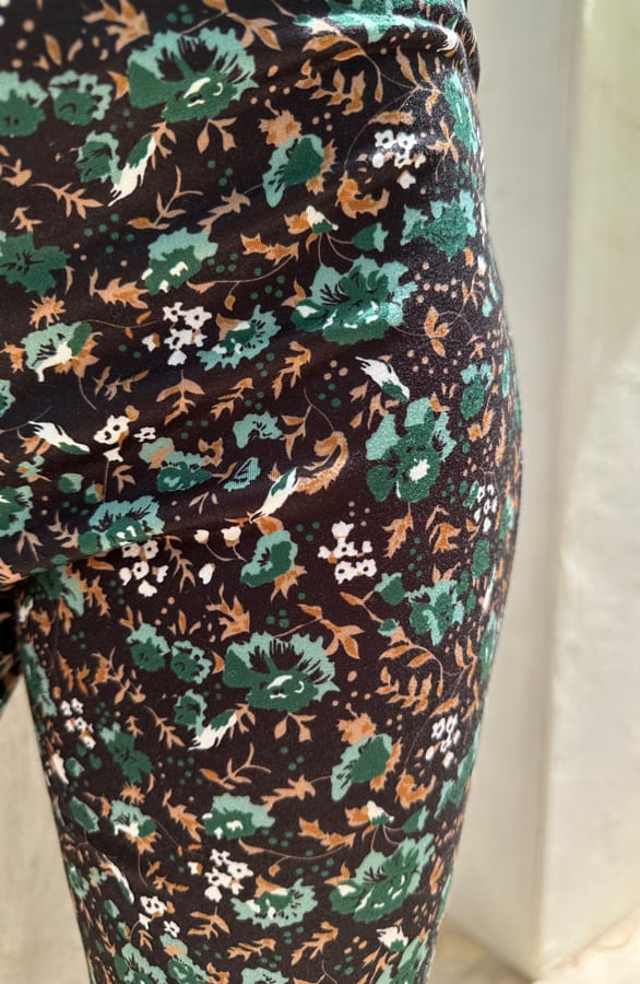 Janine Flared Broek Flower Smaragd – flared broeken — foto 4