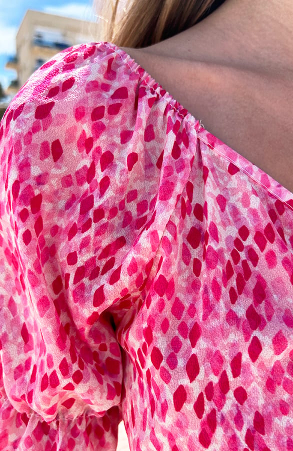 Jurk Met Strik Detail Juultje Fuchsia – shoparchief — foto 6