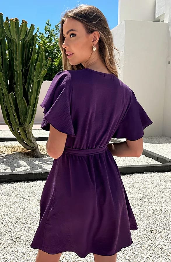Jurk Nikkie Donker Paars 2.0 – shoparchief — foto 2
