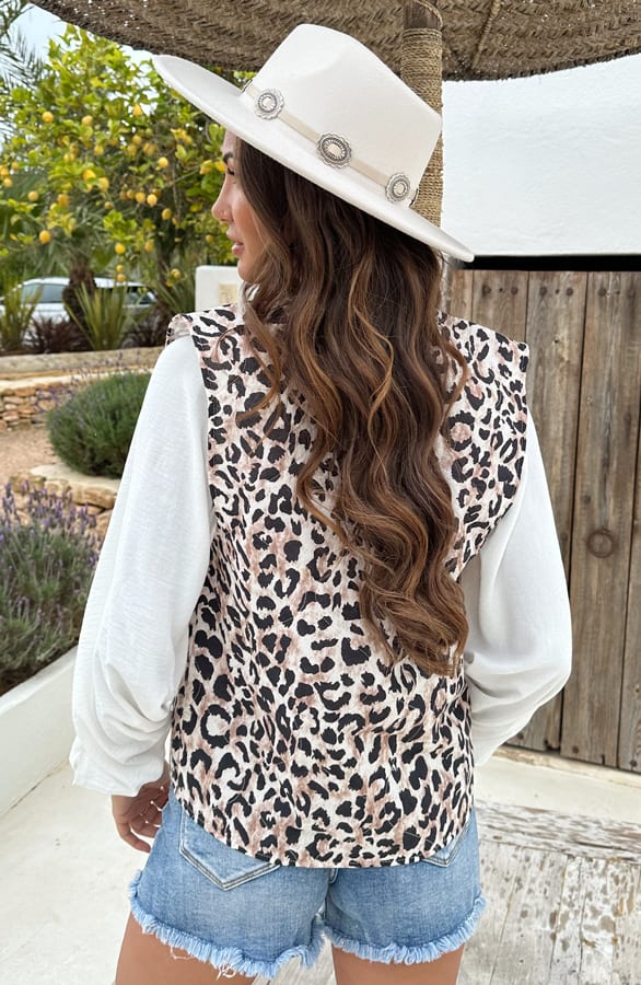 Leopard Padded Gilet Sanna – shoparchief — foto 3