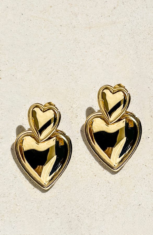 Lovely Hartjes Oorbellen Yara Goud – shoparchief
