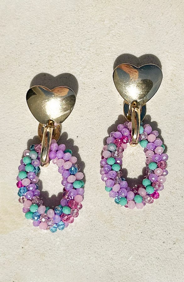Loving Beads Oorbellen Janina Lila – shoparchief