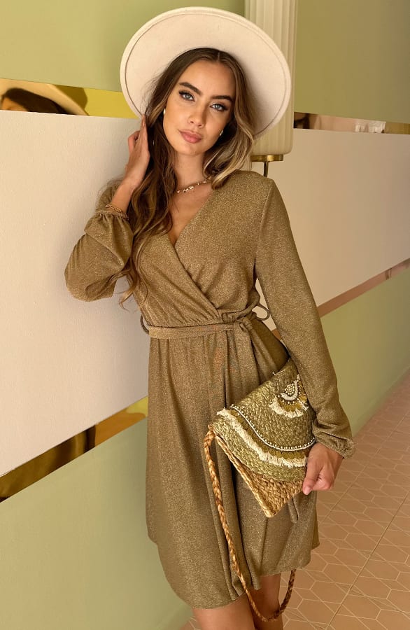 Lurex Jurk Taylor Goud – shoparchief