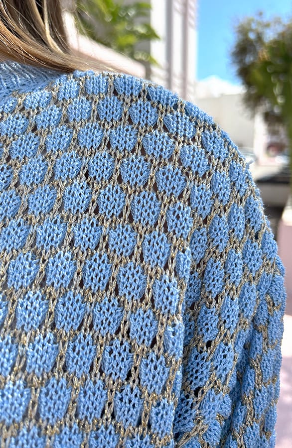 Lurex Knitted Top Nicole Sky Blue – shoparchief — foto 4
