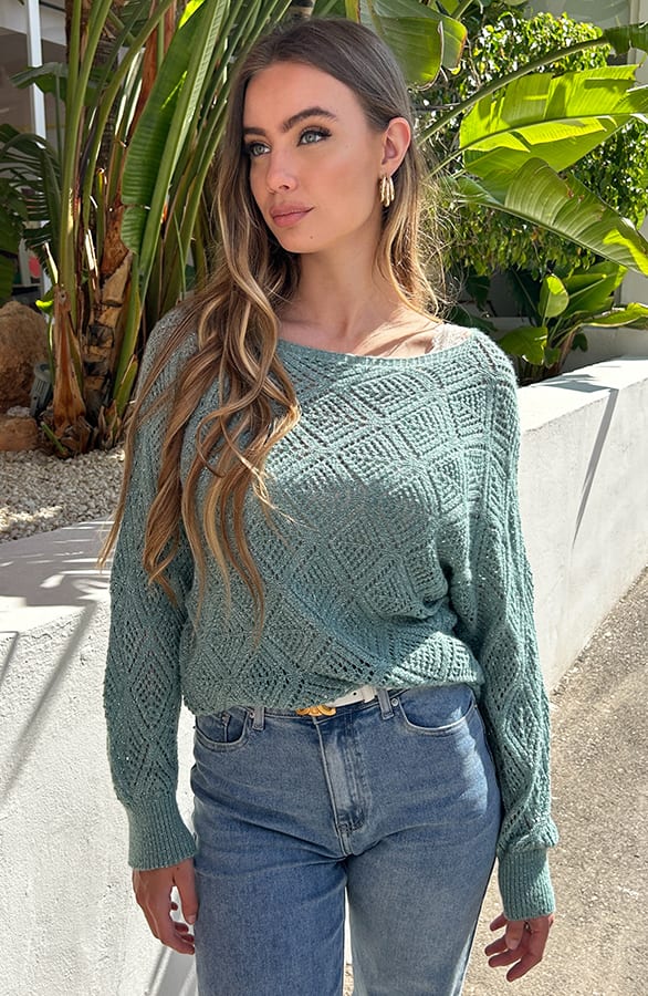 Lurex Patronen Top Lily Mint – shoparchief — foto 4