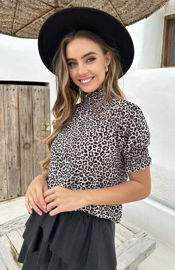 Lynn Top Leopard Beige Zwart – shoparchief — foto 4