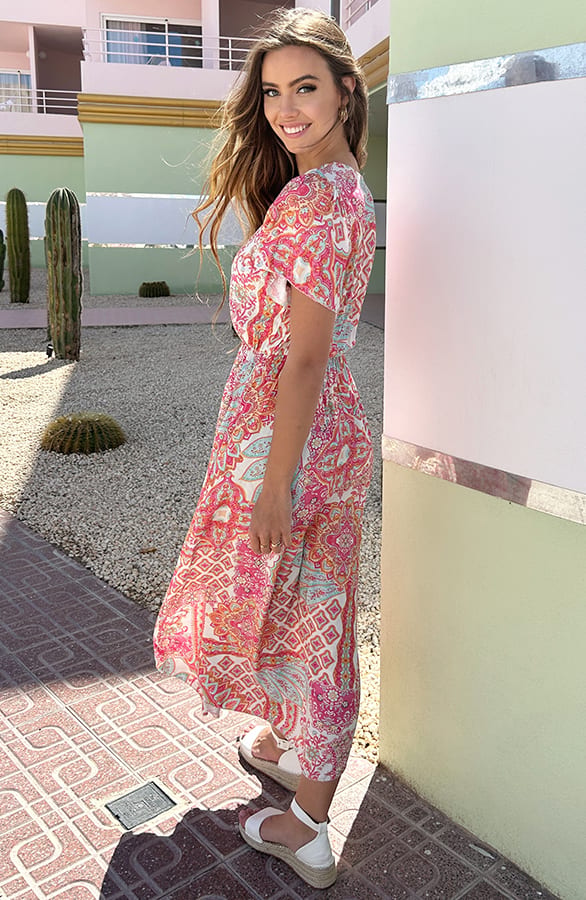 Maxi Ibiza Jurk Else Fuchsia – shoparchief — foto 3