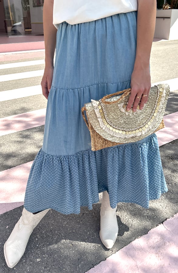 Maxi Rok Denim Donna Light Blue – shoparchief — foto 5