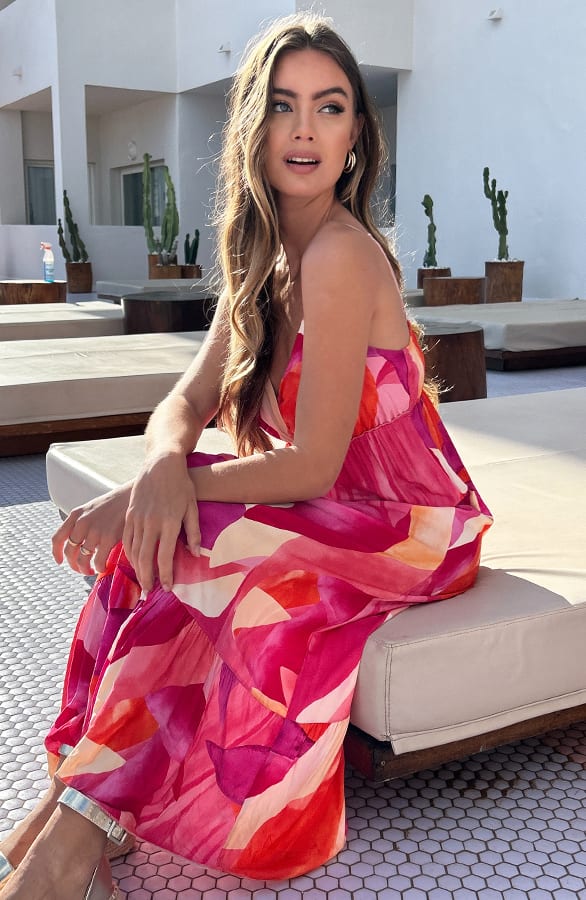 Maxi Spaghetti Jurk Jacky Roze – shoparchief — foto 6