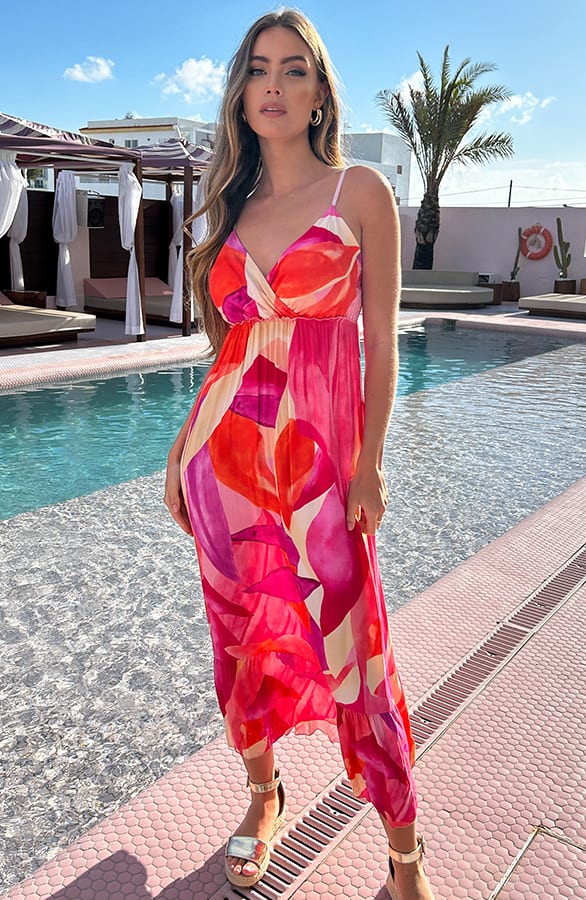 Maxi Spaghetti Jurk Jacky Roze – shoparchief — foto 4