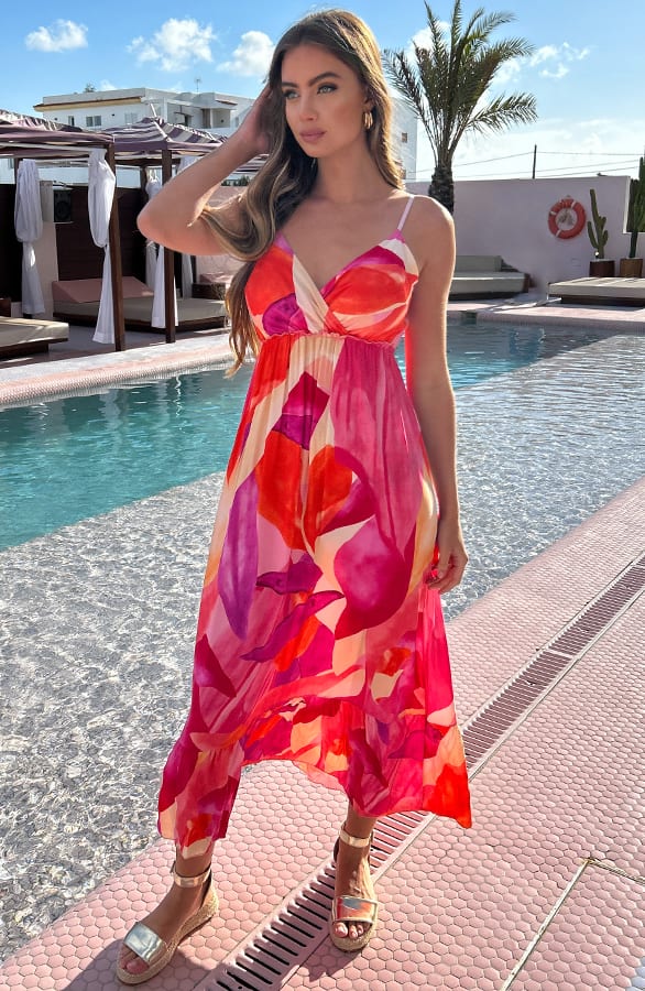 Maxi Spaghetti Jurk Jacky Roze – shoparchief — foto 3