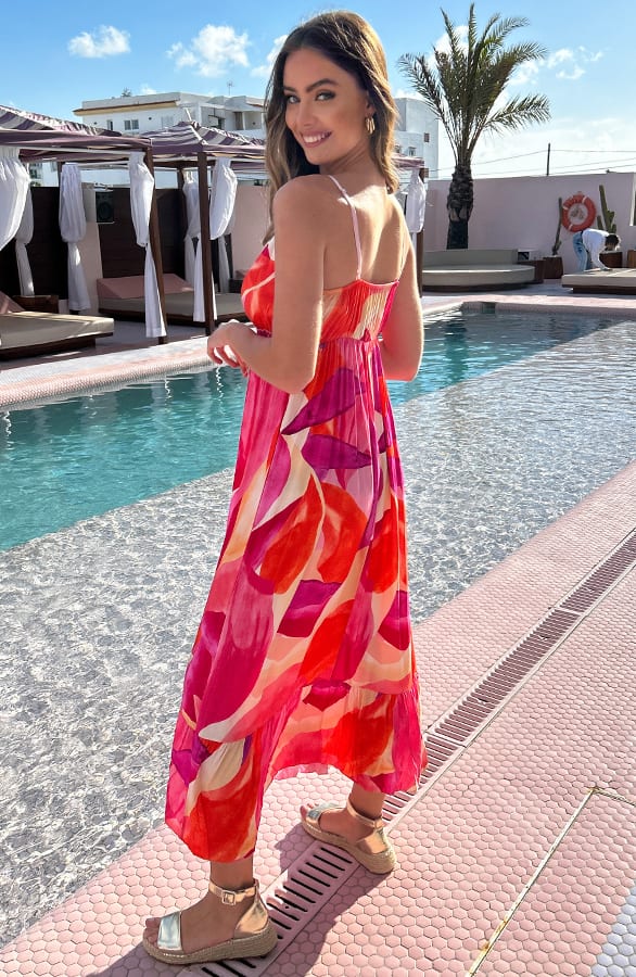 Maxi Spaghetti Jurk Jacky Roze – shoparchief — foto 2