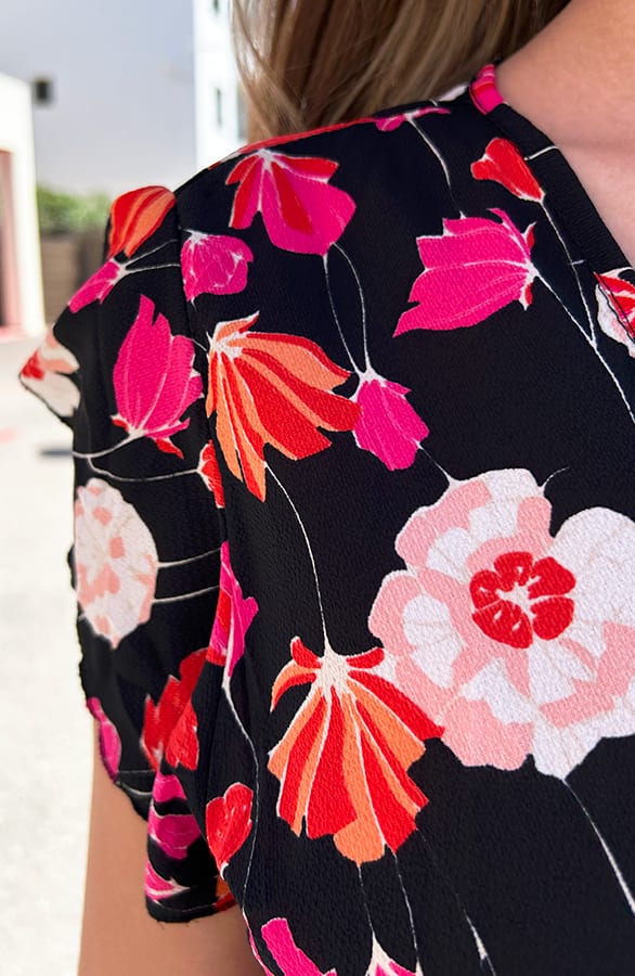 Midi Flower Jurk Tamara Zwart – alle jurkjes — foto 5