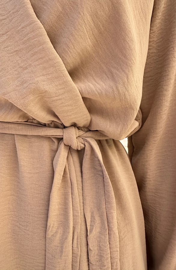 Midi Jurk Split Chelsea Beige – shoparchief — foto 3