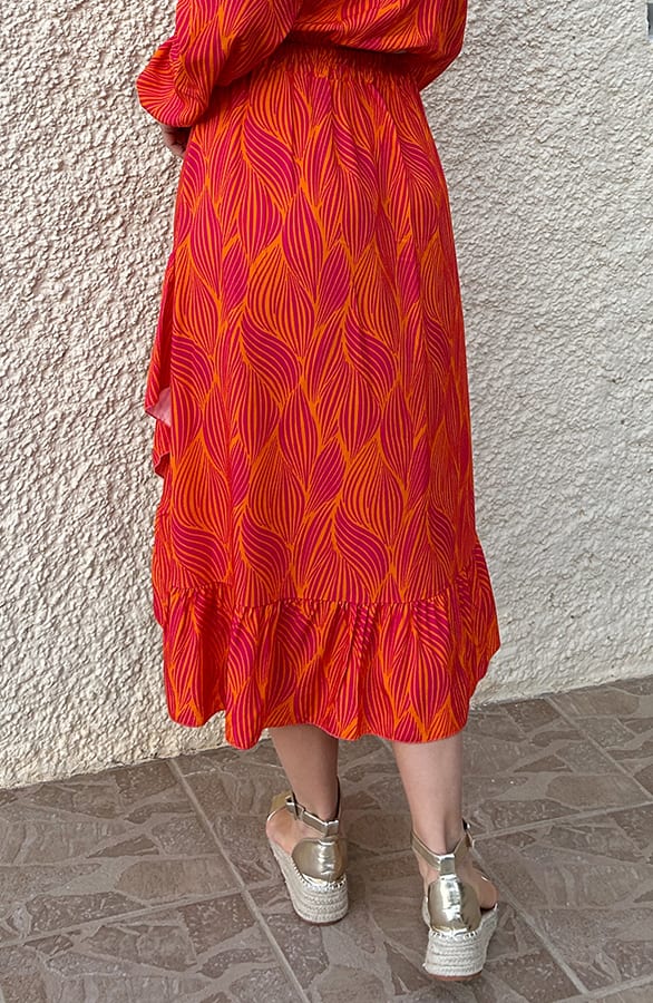 Midi Skirt Katie Oranje – shoparchief — foto 3