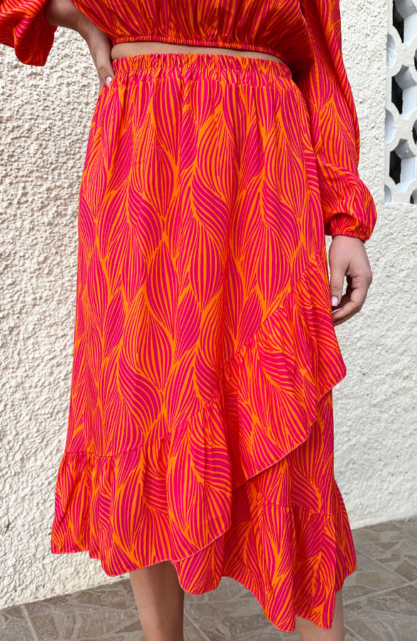 Midi Skirt Katie Oranje – shoparchief