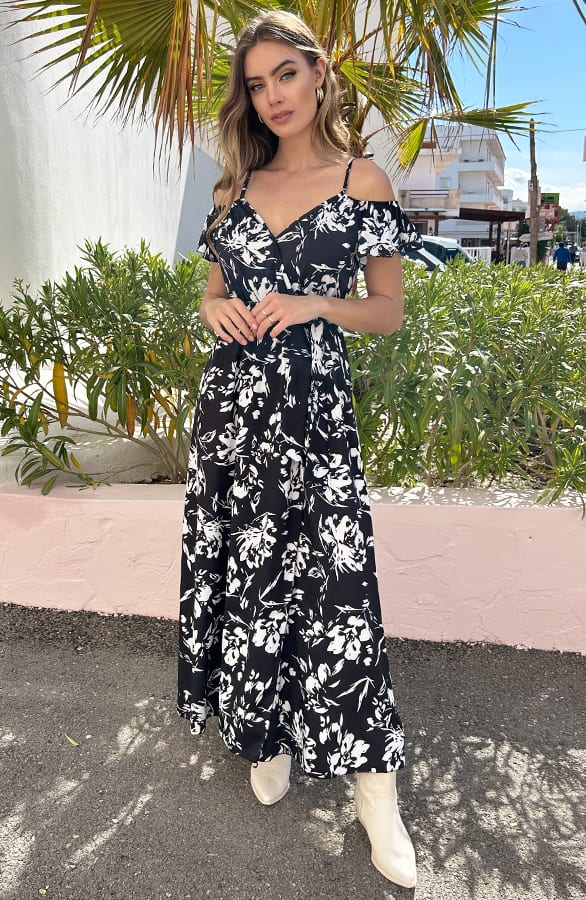 Maxi Jurk Catania Zwart – shoparchief