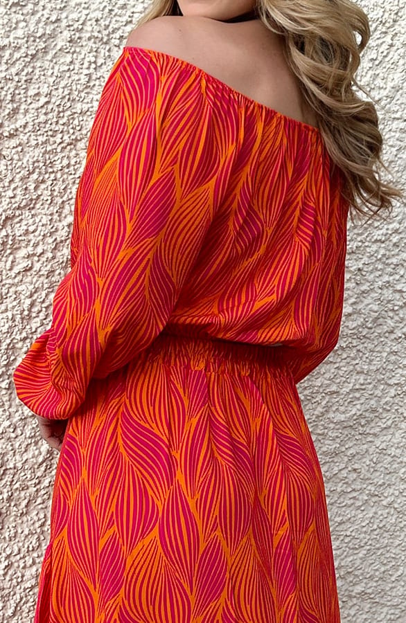 Off Shoulder Top Katie Oranje – shoparchief — foto 3