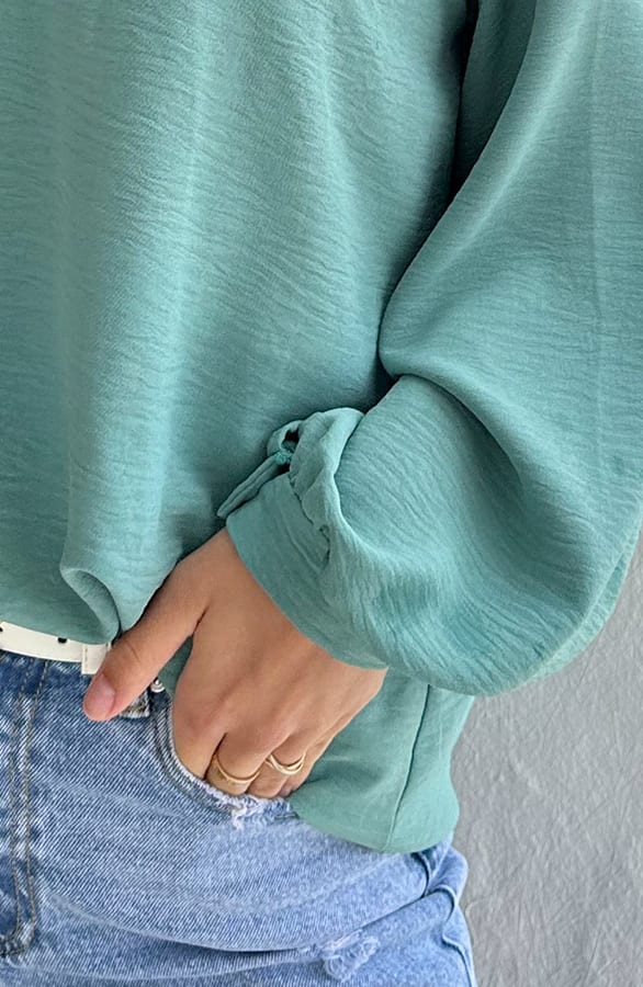 Oversized Blouse Xenna Mint – shoparchief — foto 5
