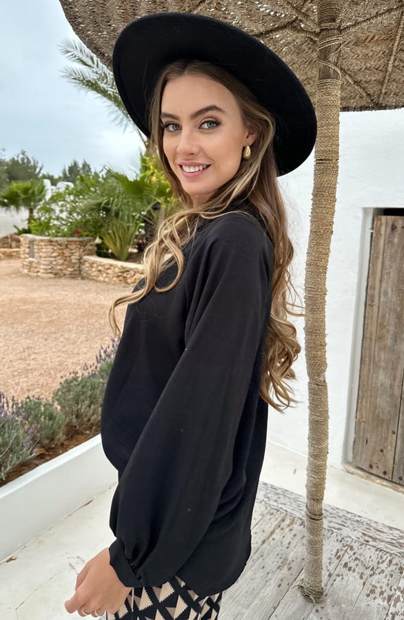 Oversized Blouse Xenna Zwart – shoparchief — foto 2