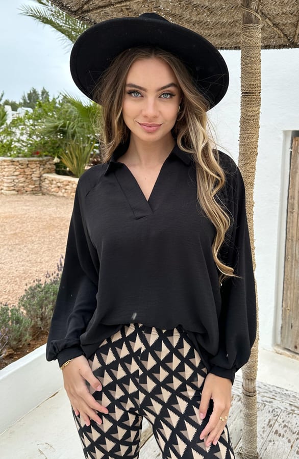 Oversized Blouse Xenna Zwart
