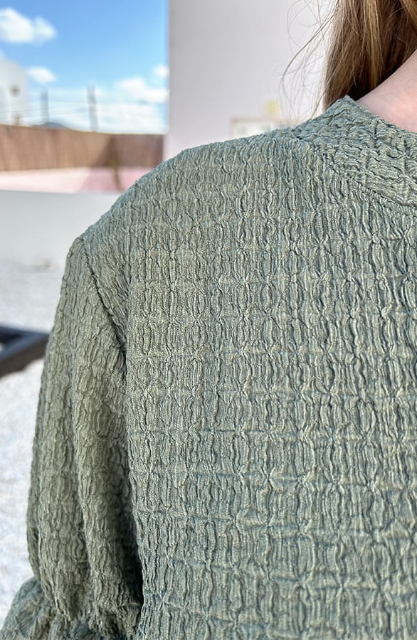 Pofmouwen Smocked Top Clara Army 2.0 – shoparchief — foto 4