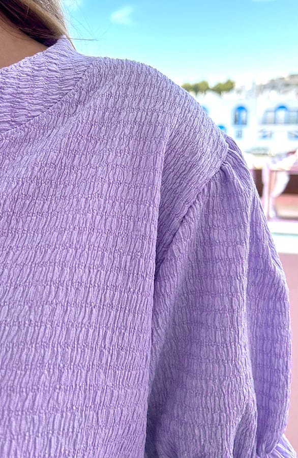Pofmouwen Smocked Top Clara Lila – shoparchief — foto 7