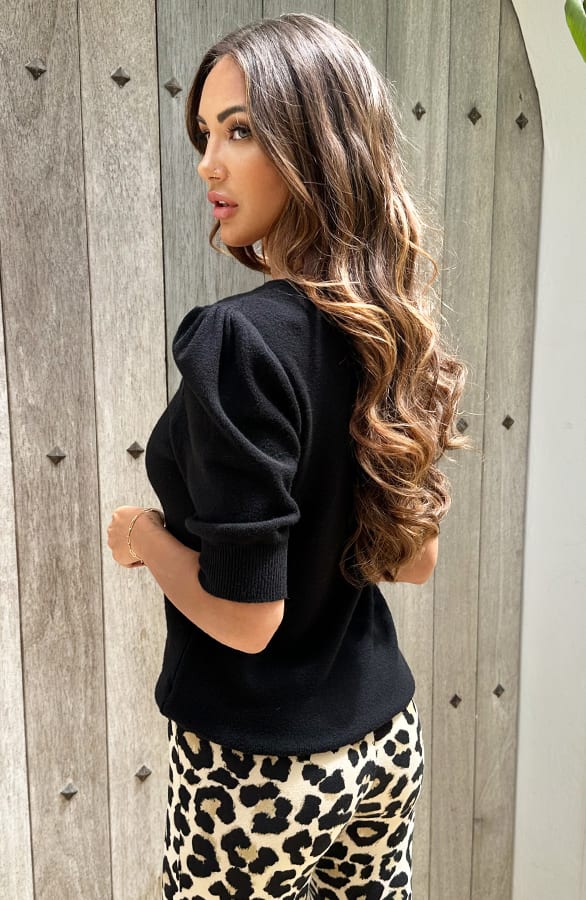 Pofmouwen Top Ariana Zwart – shirts & tops — foto 8