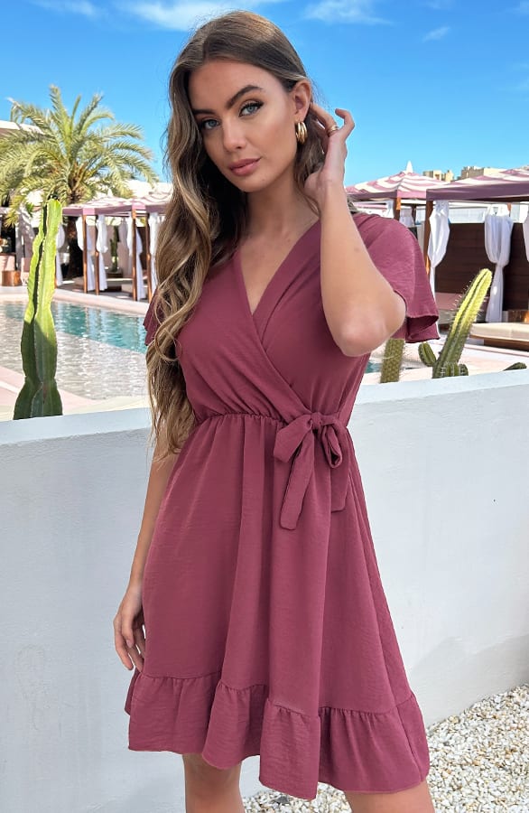 Ruffle Jurk Rose Dust Pink – shoparchief — foto 4