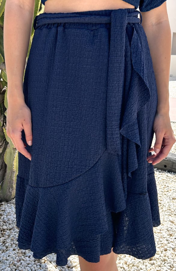 Ruffle Rok Smocked Ciara Marine – shoparchief — foto 6