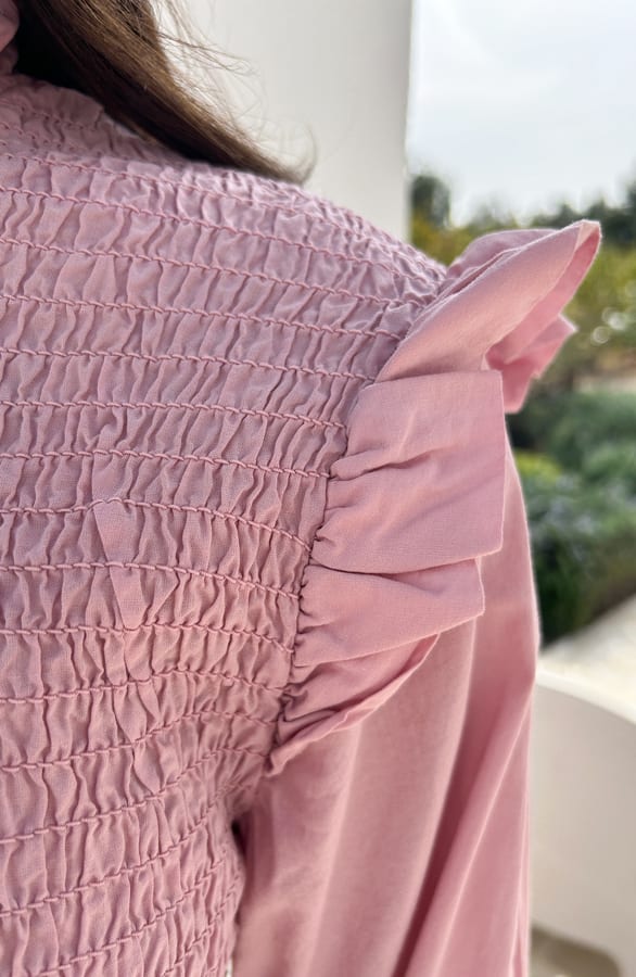 Smocked Ruffle Blouse Naomi Roze – shoparchief — foto 5